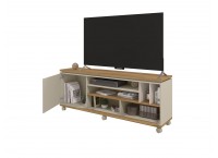 MEUBLE TV FORM STAND 1 PT / 1 FLAP HAVANA / OFF W